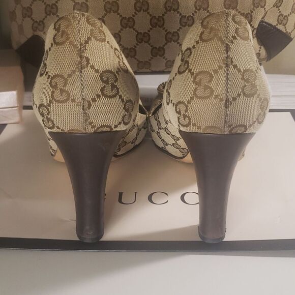Gucci Horsebit GG Monogram Bag and GG Heels Bundle - Picture 12 of 16